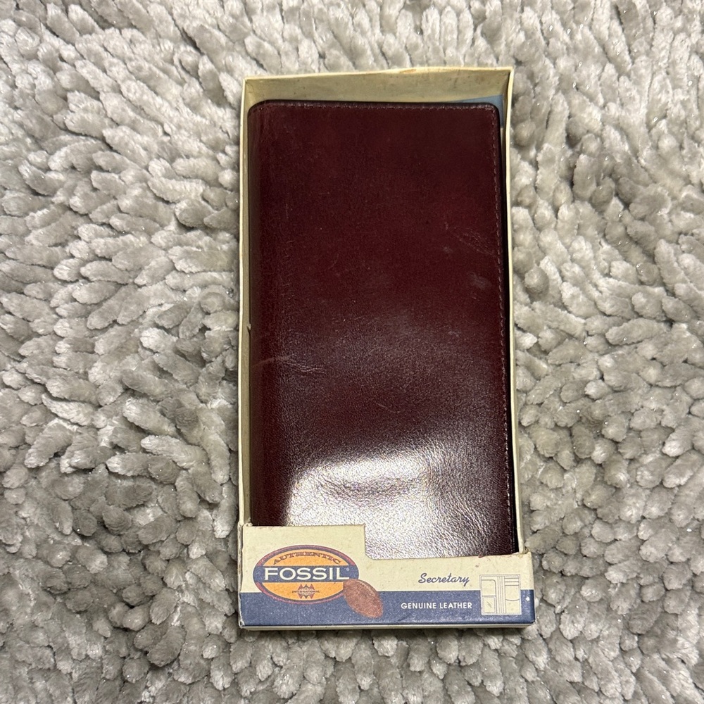 Fossil Leather Wallet - Deep Brown